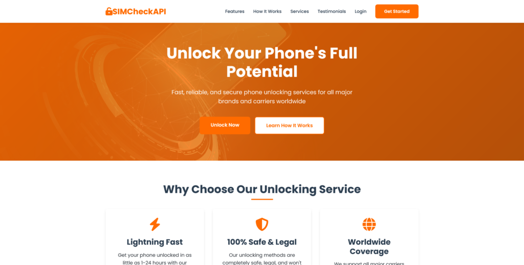 SIMCheckAPI - Professional Phone Unlocking Services